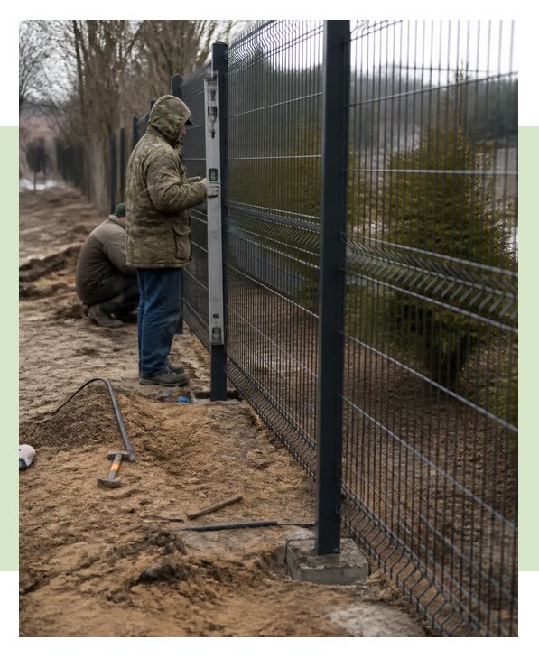 Профессиональный монтаж 3Д забора под ключ в Киржаче